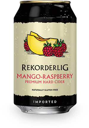 Mango Raspberry Hard Cider Can PNG image with transparent background