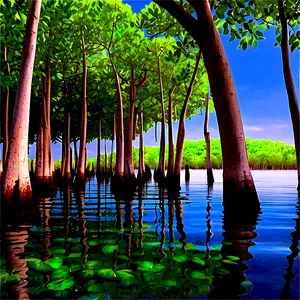 Mangrove Forest In Summer Png Kdu PNG Image