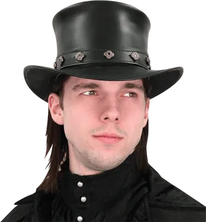 Manin Black Top Hat PNG Image