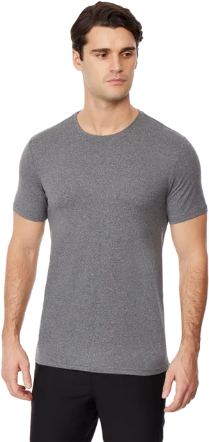Manin Grey Crewneck T Shirt PNG Image