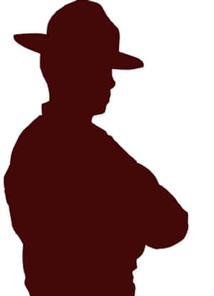 Manin Hat Silhouette PNG image with transparent background
