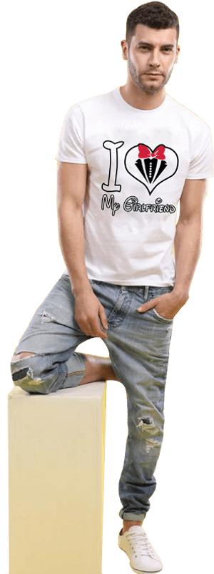Manin Love Graphic Tee PNG image with transparent background