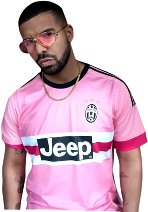 Manin Pink Soccer Jersey PNG Image