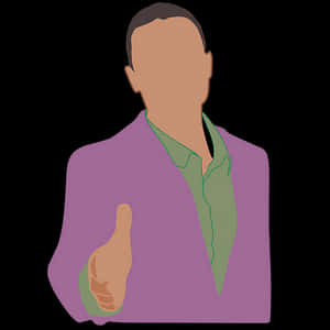 Manin Purple Jacket Vector Illustration PNG image with transparent background