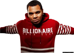 Manin Red Hoodie Billionaire Boys Club PNG Image