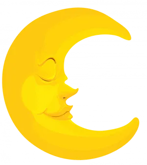 Maninthe Moon Crescent Design PNG Image