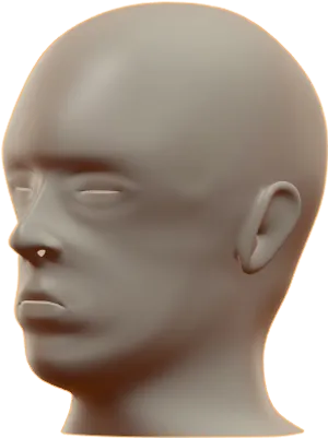 Mannequin Head Model Display PNG Image