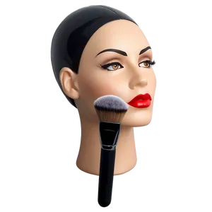 Mannequin Head With Makeup Brush Png Phq PNG Image