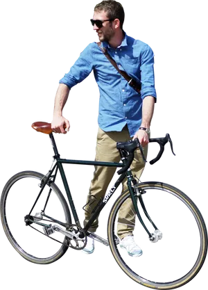 Manwith Bikeon Black Background.jpg PNG Image