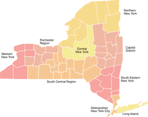 Map Of New York County Region, HD Png Download PNG image with transparent background