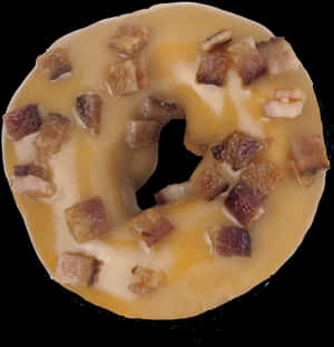 Maple Bacon Donut Top View.jpg PNG image with transparent background