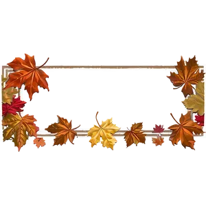 Maple Leaves Thanksgiving Border Png Lkw8 PNG Image