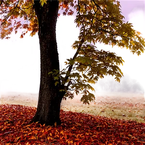 Maple Tree In Foggy Morning Png Xyx PNG Image