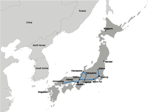 Mapof Japanand Surrounding Areas PNG image with transparent background