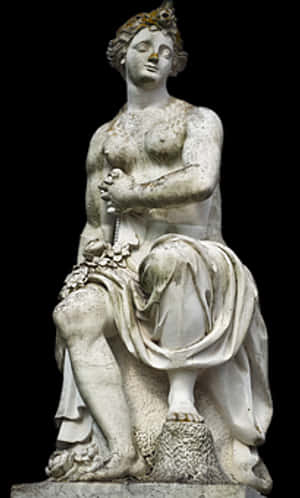 Marble Statue Elegant Pose PNG image with transparent background
