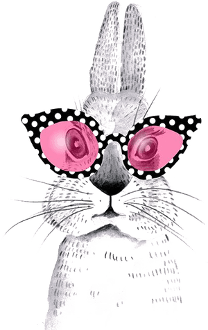 March Holland Hare Cartoon Lop Rabbit Easter Clipart - Dessin Lapin Avec Lunettes, HD Png Download PNG image with transparent background