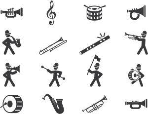 Marching Band Icons Vector - Marching Band Vectors, HD Png Download PNG image with transparent background