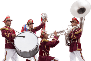 Marching_ Band_ Musicians_ Performing PNG with transparent background
