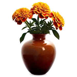 Marigolds In Vase Png Twn PNG Image