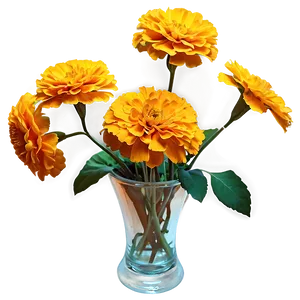 Marigolds In Vase Png Vgf85 PNG Image