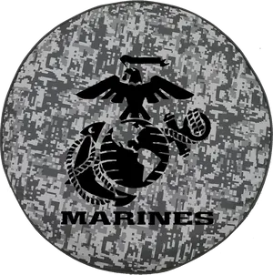 Marines Emblem Digital Camouflage Background PNG Image