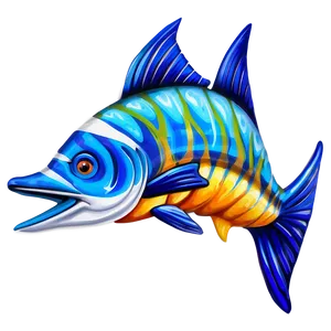 Marlin Jumping Art Png Cdr35 PNG Image