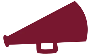 Maroon Megaphone Silhouette PNG Image