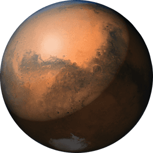 Mars Planet Detailed View PNG