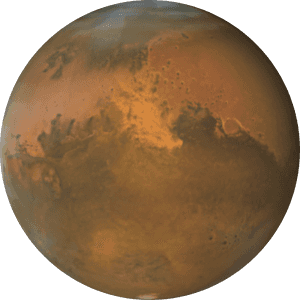 Mars Planet Portrait PNG