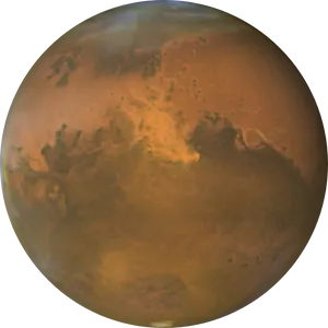 Mars Planet Portrait PNG Image