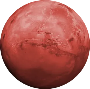 Mars Red Planet Global View PNG Image