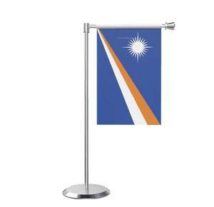 Marshall Islands Flag Desk Display PNG image with transparent background