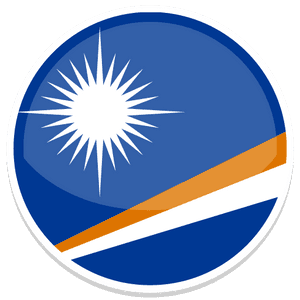 Marshall Islands Flag Graphic PNG with transparent background