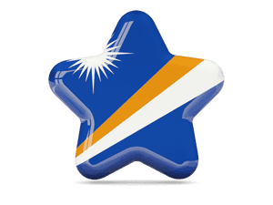 Marshall Islands Flag Star Graphic PNG with transparent background