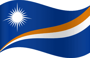 Marshall Islands Flag Waving PNG with transparent background