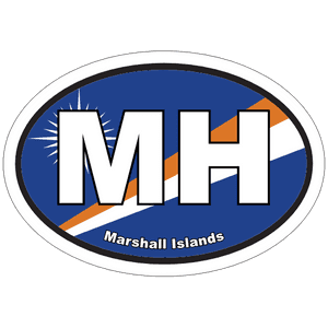 Marshall Islands Oval Sticker Logo PNG with transparent background