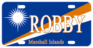 Marshall Islands Personalized License Plate Robby PNG image with transparent background