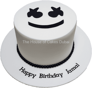 Marshmello Face Birthday Cake, HD Png Download PNG image with transparent background
