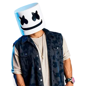 Marshmello Face For Gaming Avatar Png Gto PNG Image