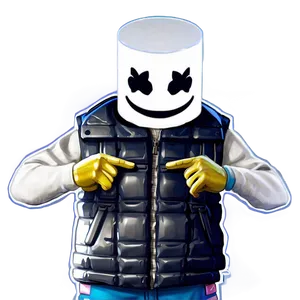 Marshmello Fortnite Collaboration Png Qrx16 PNG Image