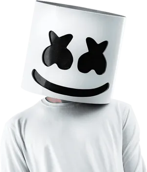 Marshmello Helmet Portrait PNG Image