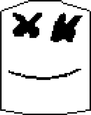 Marshmello Pixel Black Cat Png - King Boo Sprite Png, Transparent Png PNG image with transparent background