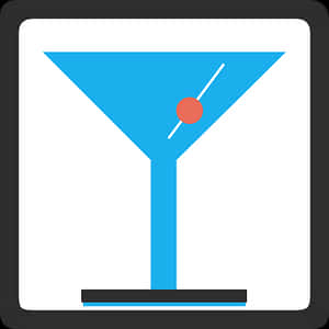 Martini Glass Icon PNG with transparent background