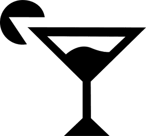 Cocktail Black And White Graphic Png, Transparent Png PNG image with transparent background
