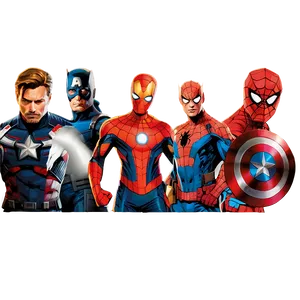 Marvel Characters A PNG Image