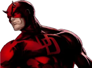 Marvel Daredevil Red Costume PNG Image