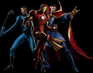 Marvel Heroes Triumvirate PNG image with transparent background