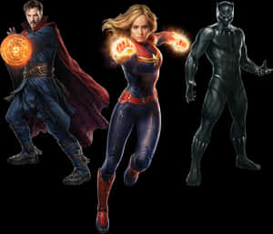 Marvel Heroes Triumvirate PNG image with transparent background