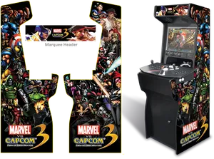 Marvelvs Capcom3 Arcade Cabinet PNG Image