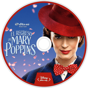 Mary Poppins Returns Blu Ray Disc Design PNG image with transparent background
